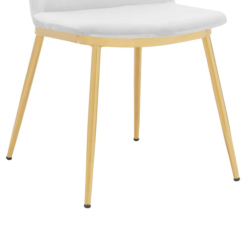 Messina Retro Velvet Dining Chairs with Gold Legs - Set of 2