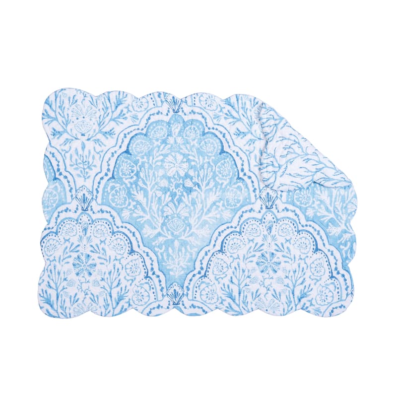 Chinoiserie Coast Quilted Placemat Set 6