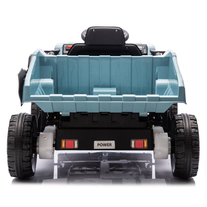 12V Kids Ride On Dump Truck W/Parents Control,2wd,Rear-Wheel Suspension,Electric Dump Bed And Extra Shovel,For Kids 3-5