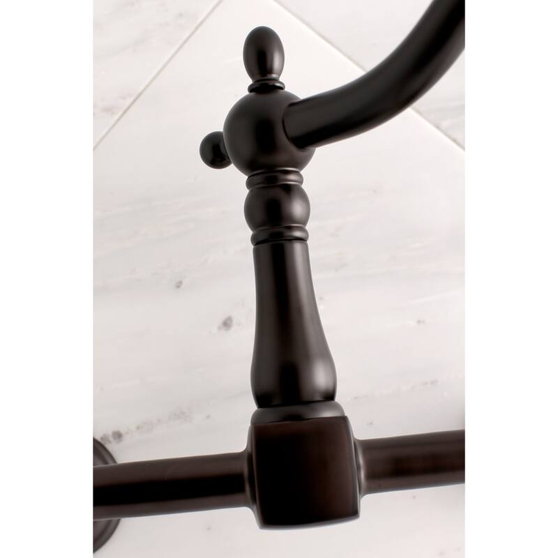 Heritage Two-Handle Wall Mount Bridge Kitchen Faucet