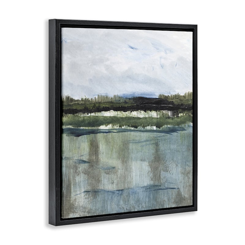 Stupell Northwest Lakeside View Framed Floater Canvas Wall Art Design By Lanie Loreth