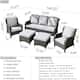 Ovios Rattan Wicker 5-piece Patio Furniture Set