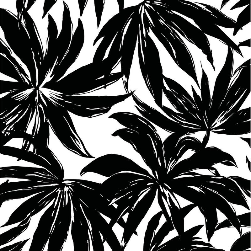 Daisy Bennett Designs Palma Nonwoven Unpasted Wallpaper - 20.5 in. W x 33 ft. L - Black