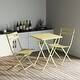 preview thumbnail 20 of 31, 3 Piece Patio Bistro Set of Foldable Square Table and Chairs