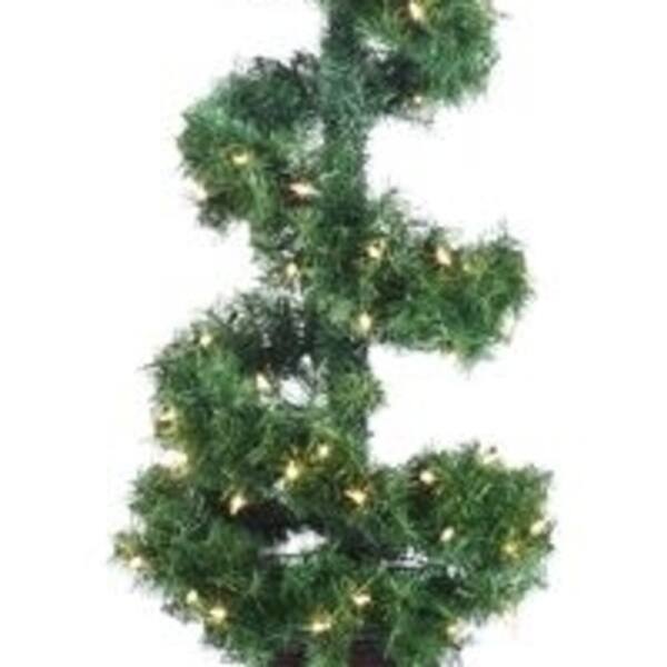 Shop Northlight 5 Ft Pre Lit Helix Spiral Potted Artificial