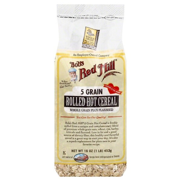 Bob's Red Mill 5 Grain Rolled Hot Cereal - 16 oz - Case of 4