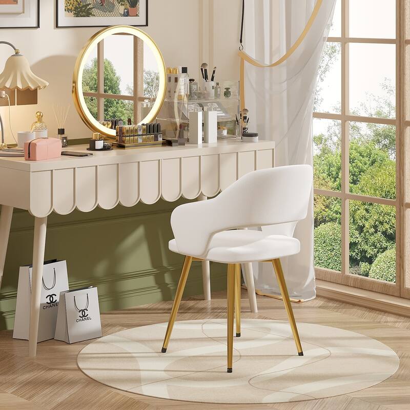 VECELO Modern Upholstered Dining Chairs Set of 2 Velvet Kitchen Chairs for Dining Room