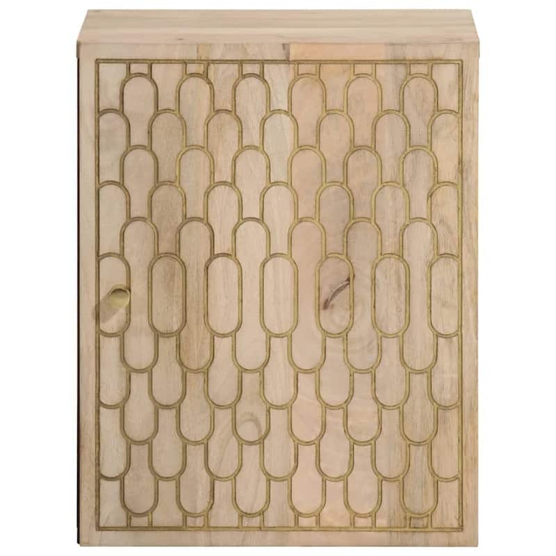 vidaXL Bathroom Wall Cabinet Bleach Natural - 13.0 x 15.0 x 18.9 in