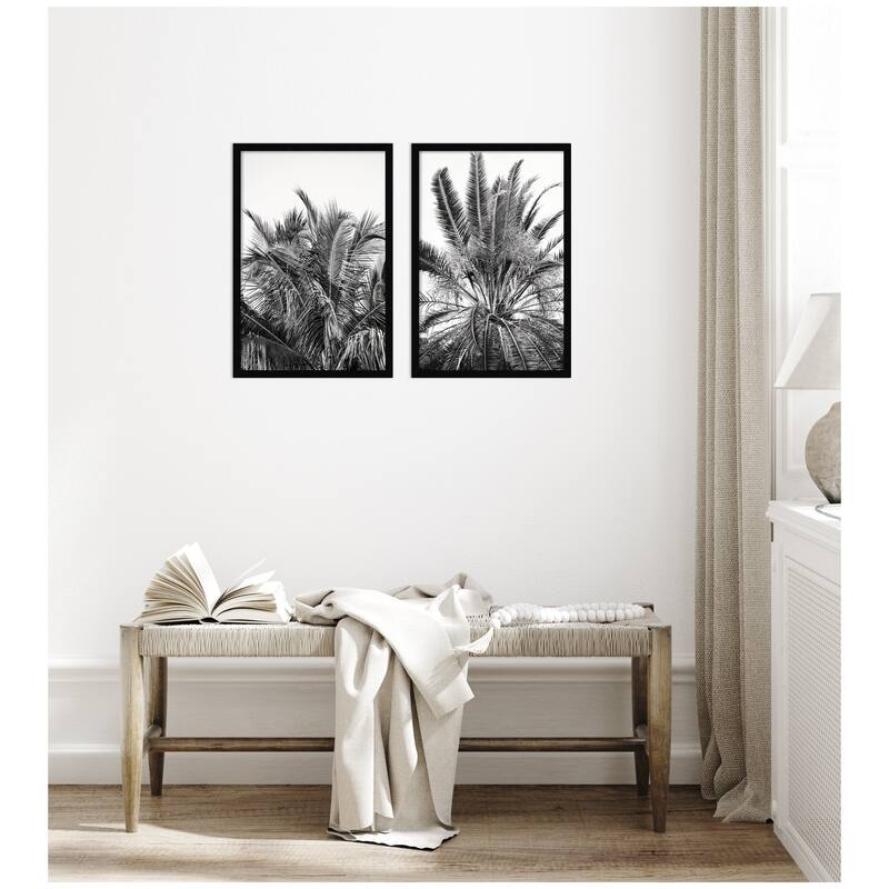 Kate and Laurel Palm No. 13 & 15 2 Piece Framed Wall Art Print Set by Alicia Bock