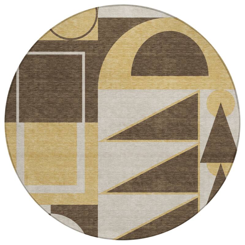 Machine Washable Indoor/ Outdoor Modern Crowley Chantille Rug