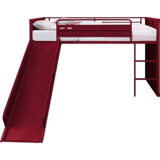 Metal Container Design Twin Loft Bed with Slide and Ladder - Bed Bath ...