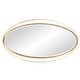 preview thumbnail 8 of 9, Allan Andrews White & Gold Oval Decorative Rania Wall Mirror