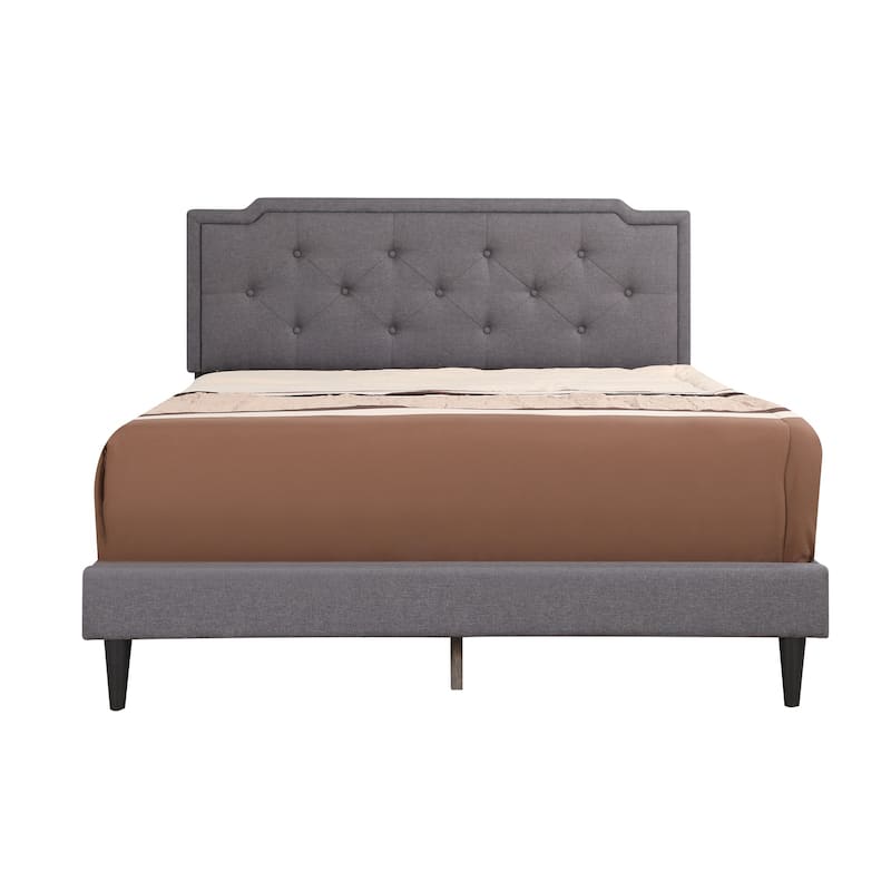 Gray Queen Bed with Casual Style, Neutral Finish and Sturdy Frame for Comfortable Bedroom Retreats and Stylish Living