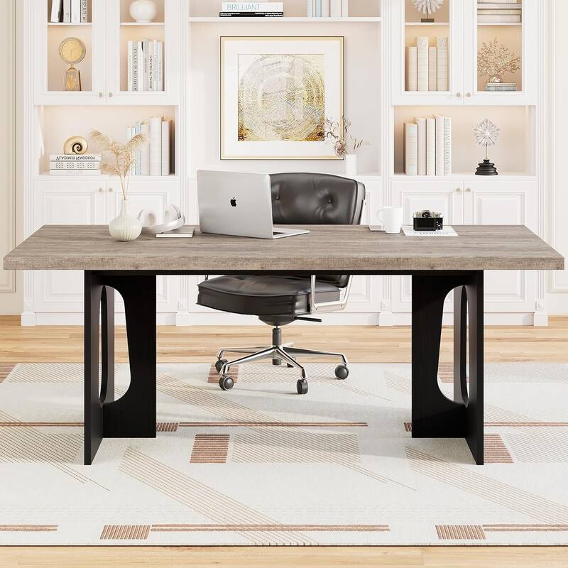 71" Long Kitchen Dining Table for 6-10 People for Kitchen, Conference Room, Home