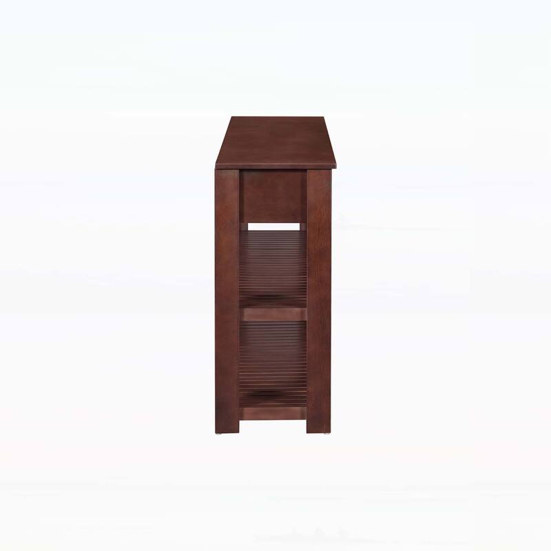 Stylish Entryway Console Table with Four Drawers and Two Shelves,Perfect for Enhancing Entryways,Living Rooms