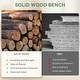 preview thumbnail 8 of 13, 63" Solid Wood Entryway Bench, Extra Long Bed End Dining Bench for Kitchen Living Room Bedroom