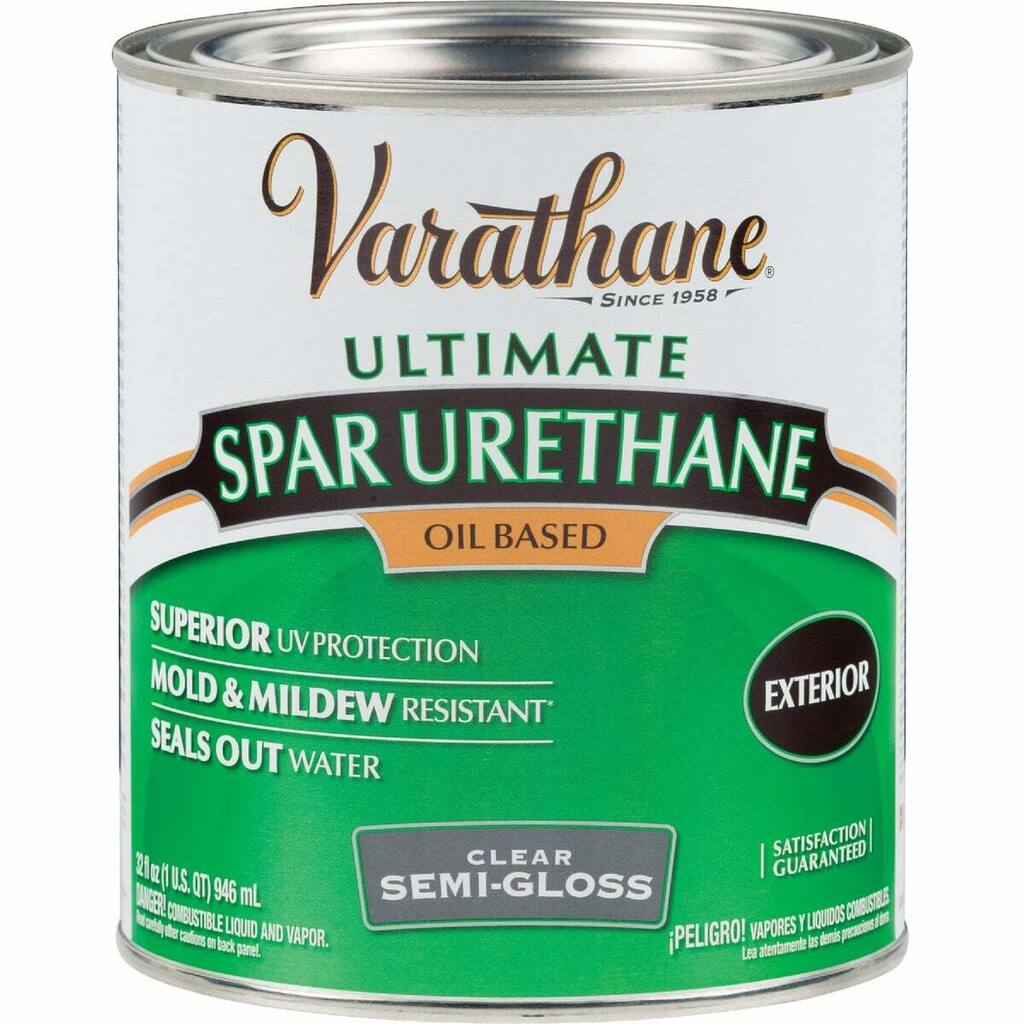 Varathane Semi-Gloss Clear Low VOC Exterior Spar Urethane, 1 Qt. - 1 Each - 1 Qt.
