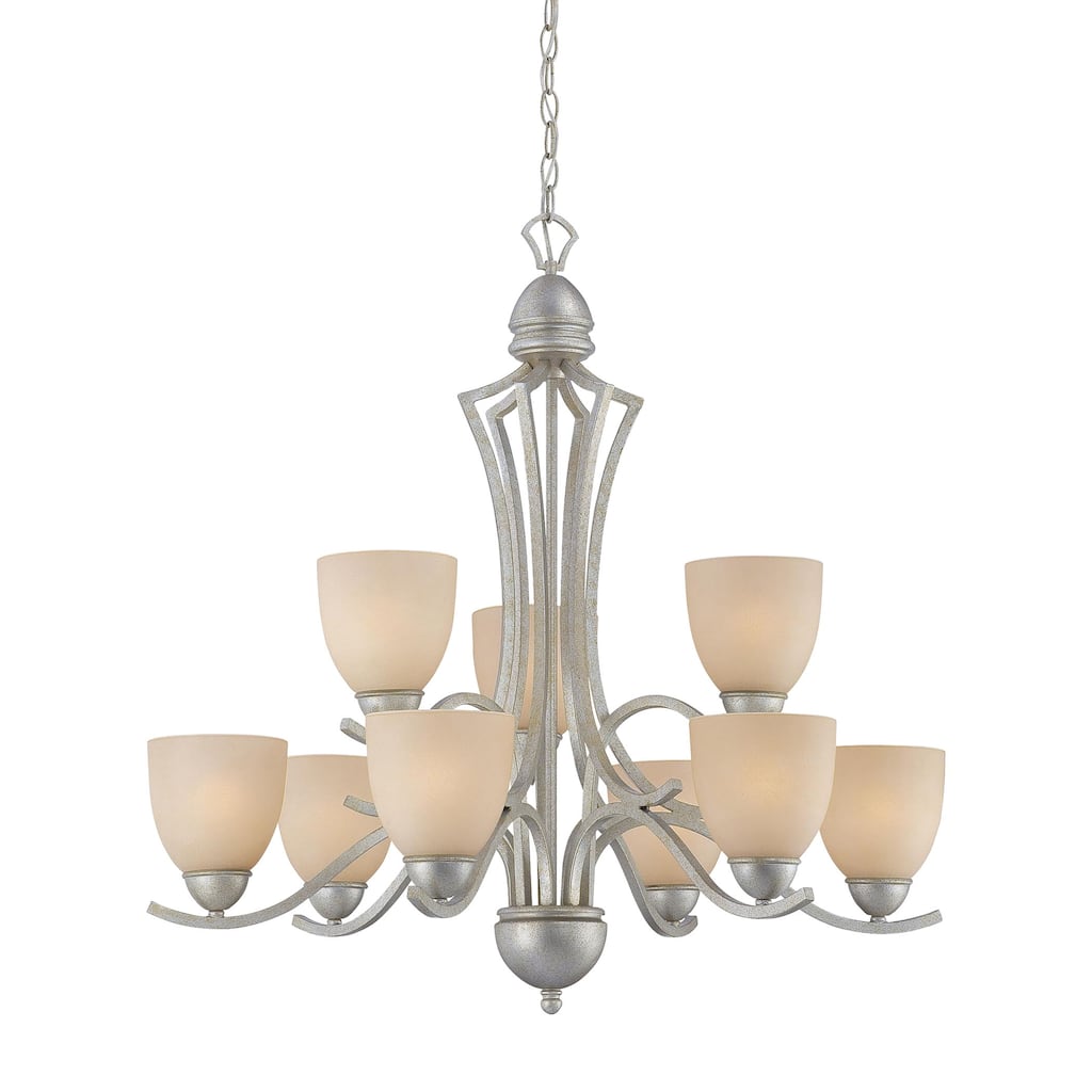 Elk Home Triton Silver Glass 31 Inch Wide Chandelier