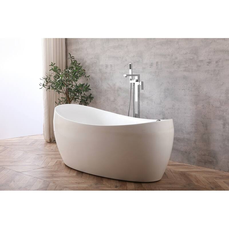 Indigo Home Floor Mounted Roman Tub Faucet with Handshower