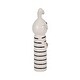 preview thumbnail 19 of 32, Ceramic Lines Bunny with Heart Figurine - White