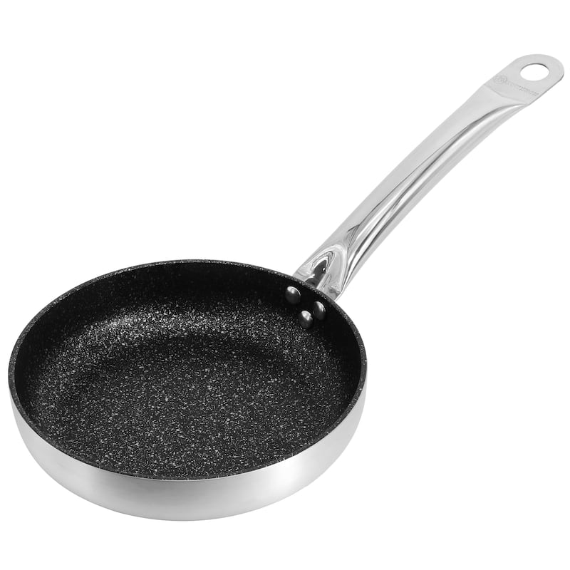 9 Inch Pro Professional Series Tava and Frypan in Brushed Silver