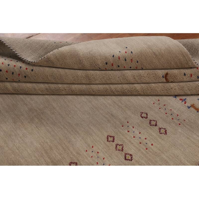 Little Animals Gabbeh Indian Area Rug Handmade Wool Carpet - 6'7"x 9'8"