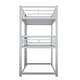 preview thumbnail 15 of 24, Metal Triple Bunk Bed with 2 Front Ladders, 3 Bunk Bed for Kids Adults Bedroom