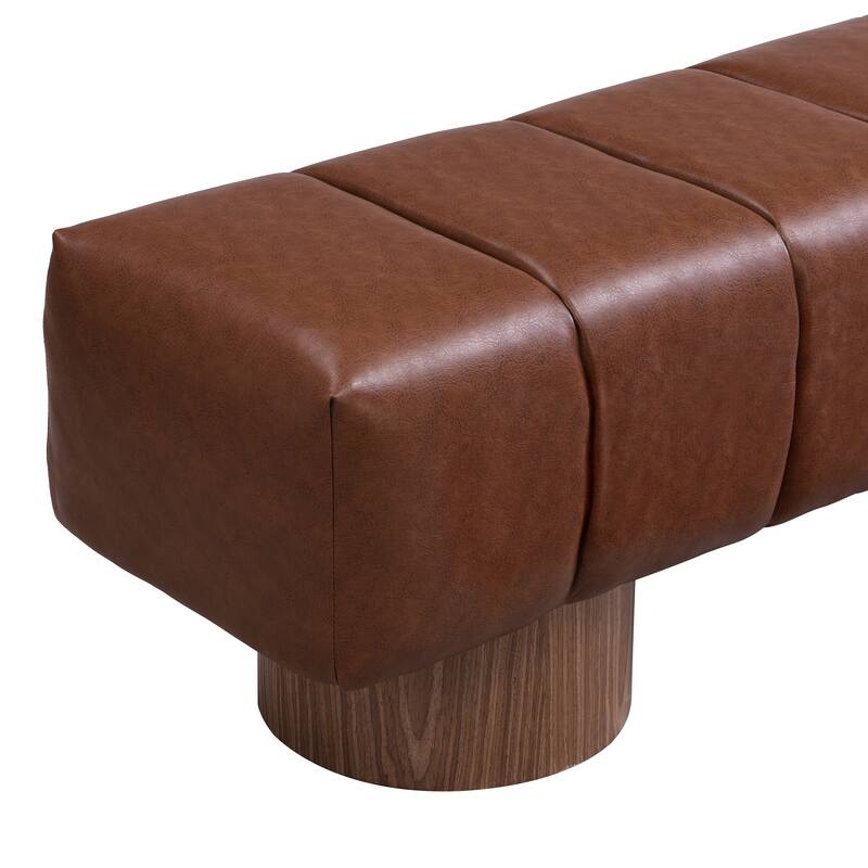 Christopher Knight Home - Daniel Upholstered Dining Bench, No-Assembly Entryway & Bedroom Ottoman with Sturdy Wood Legs