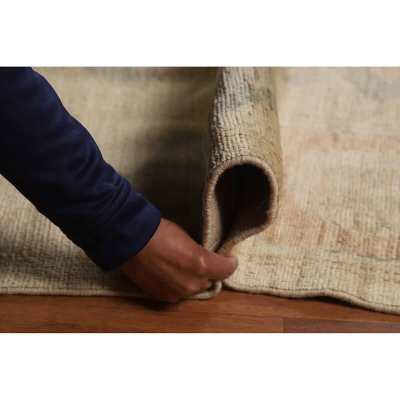 Oushak Turkish Area Rug Handmade Vegetable Dye Wool Carpet - 9'0"x 11'11"