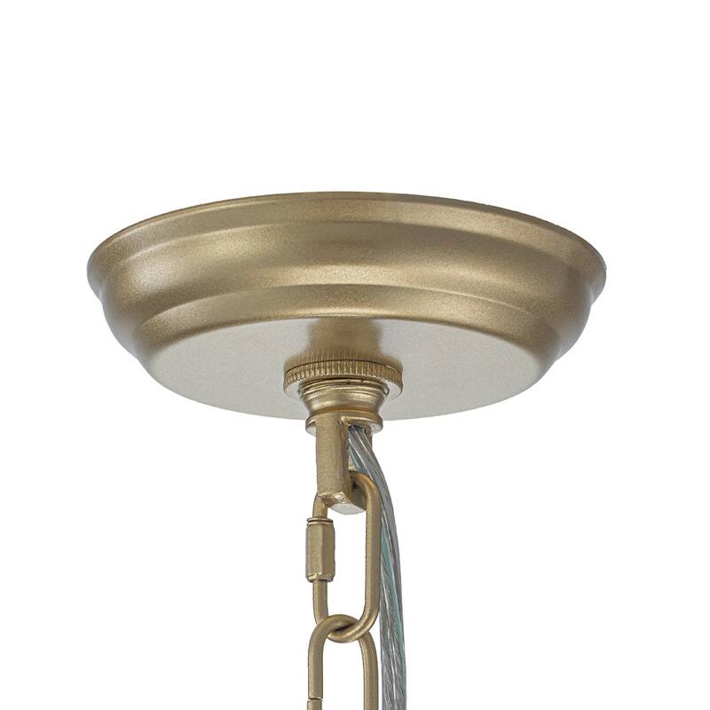 Vintage Luxe 1-Light Cutting Crystal Flower Decor Gold Chandelier