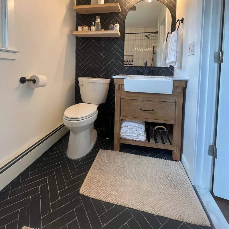 The Tile Life Brick City 2x10 Black Porcelain Floor & Wall Tile