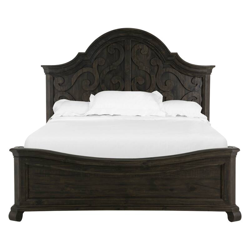 Magnussen Home Bellamy Peppercorn Shaped Panel Bed
