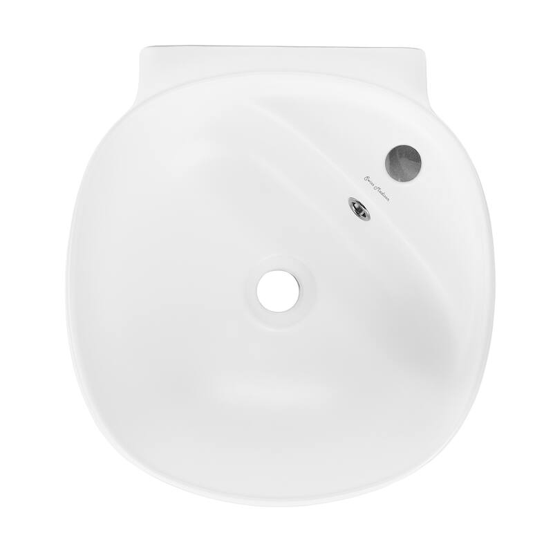 Dieppe Wall-Mount Sink In Matte White - 18.15" x 18.5" 14.95"