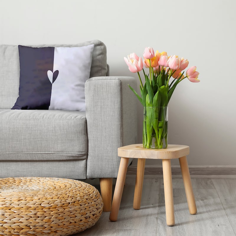 Modern Heart Valentines Day Accent Pillow