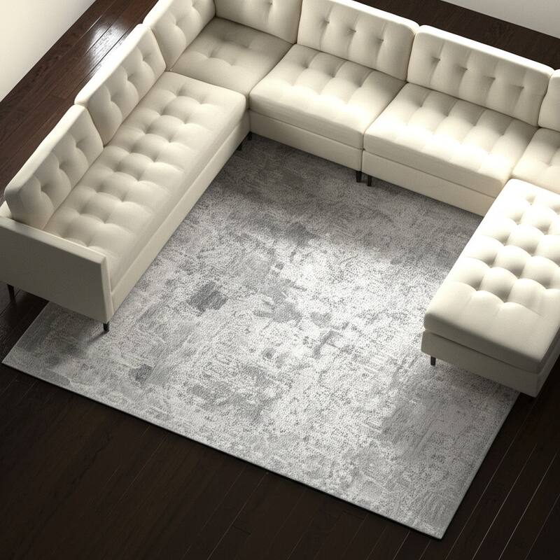 HomeRoots Abstract Casual Rectangle Area Rug - 144.00 in. x 108.00 in. x 0.39 in. - 144.00 in. x 108.00 in.  x 0.39 in.