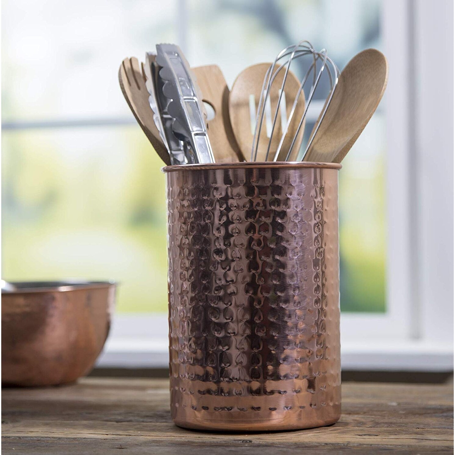 kitchen utensil set and holder