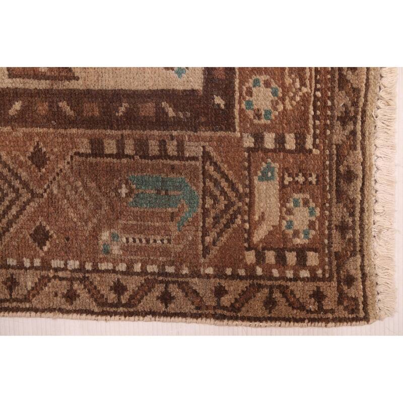 ECARPETGALLERY Hand-knotted Antalya Vintage Brown Wool Rug - 4'3 x 7'3