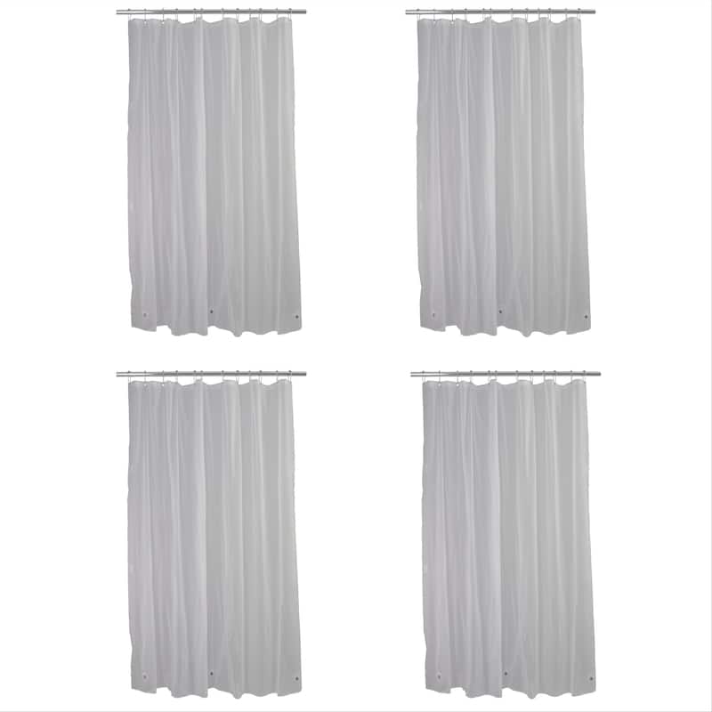Bath Bliss 4 Pack Heavy Weight Shower Liner - Frost