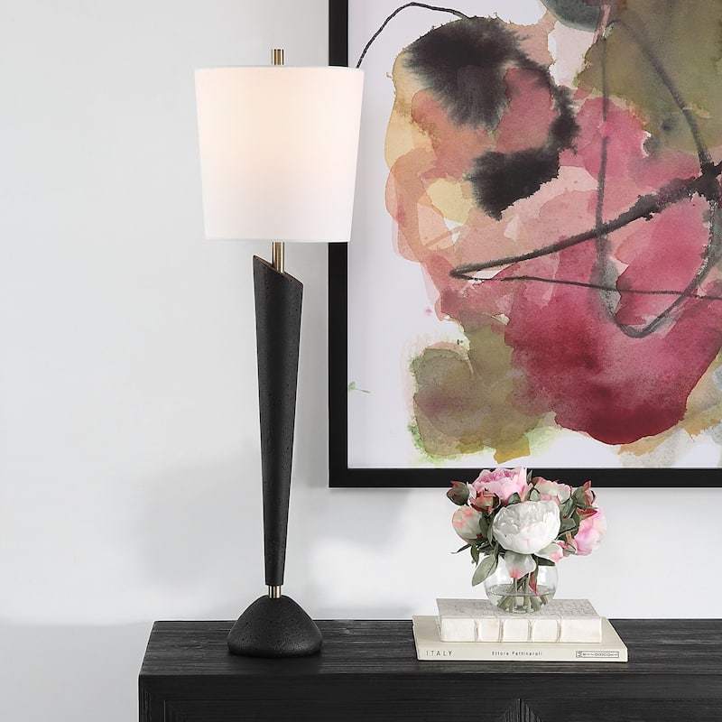 Reverse Tapered Shade Buffet Lamp - 36" - Black