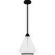 preview thumbnail 2 of 6, Haze 1-Light Matte Black Mini Pendant