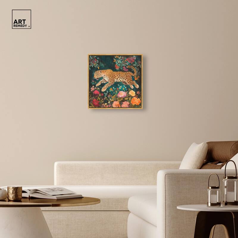 Tigers and Blooms Canvas by Art Remedy