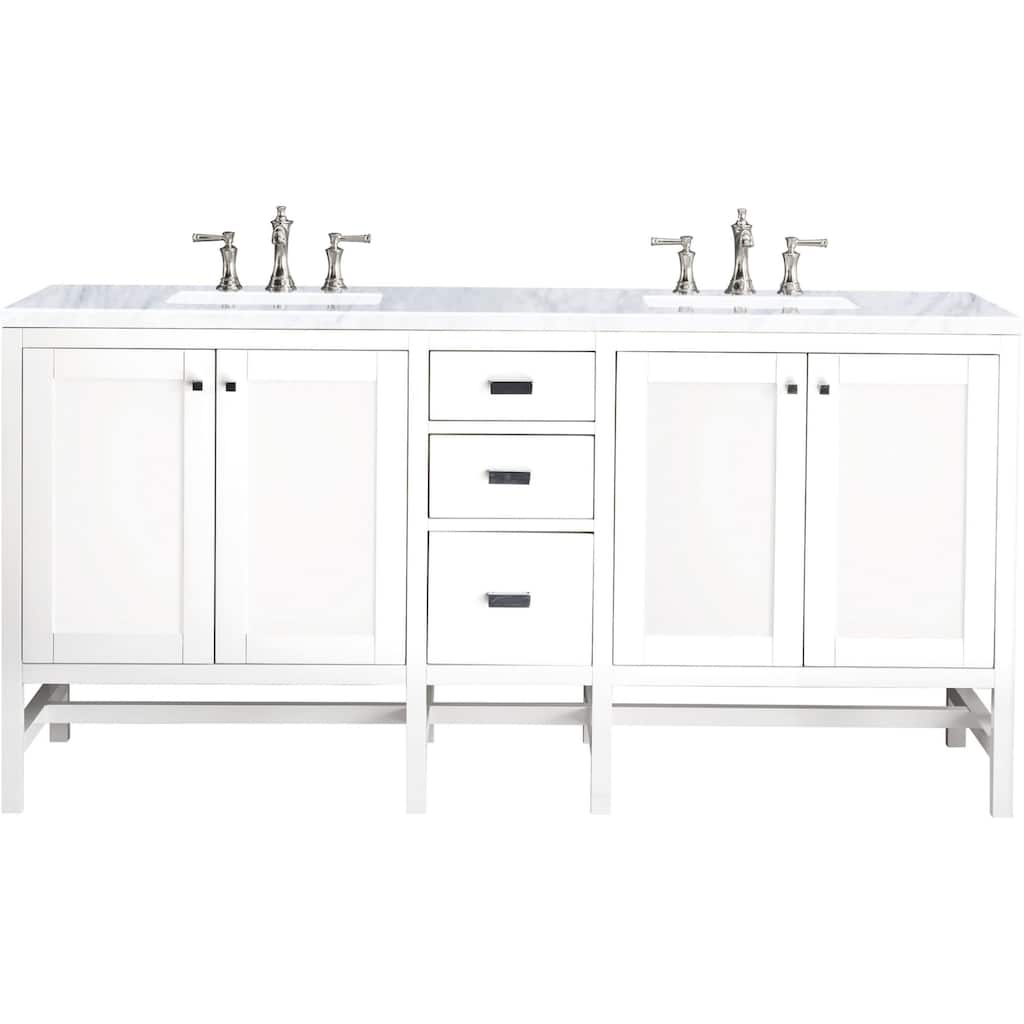 James Martin Vanities Addison 72" Double Basin Hardwood Vanity Set