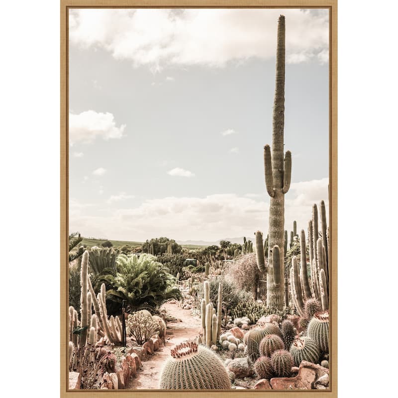 Cactus Farm by Shot by Clint Framed Canvas Wall Art Print - Sylvie Natural
