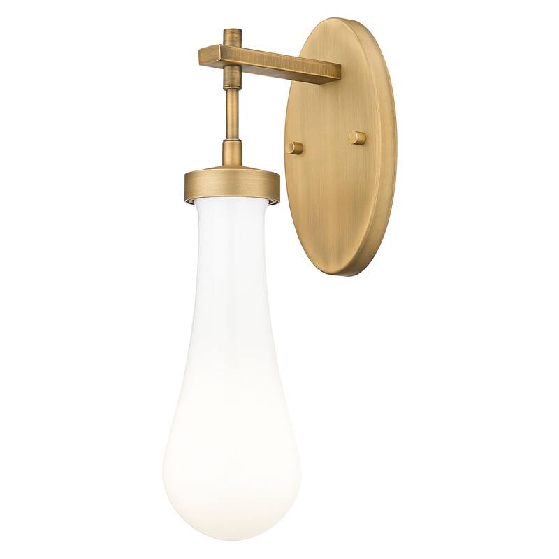 Innovations Lighting 451-1W-G451-4GWH Owego 16" Tall Bathroom Sconce - Brushed Brass