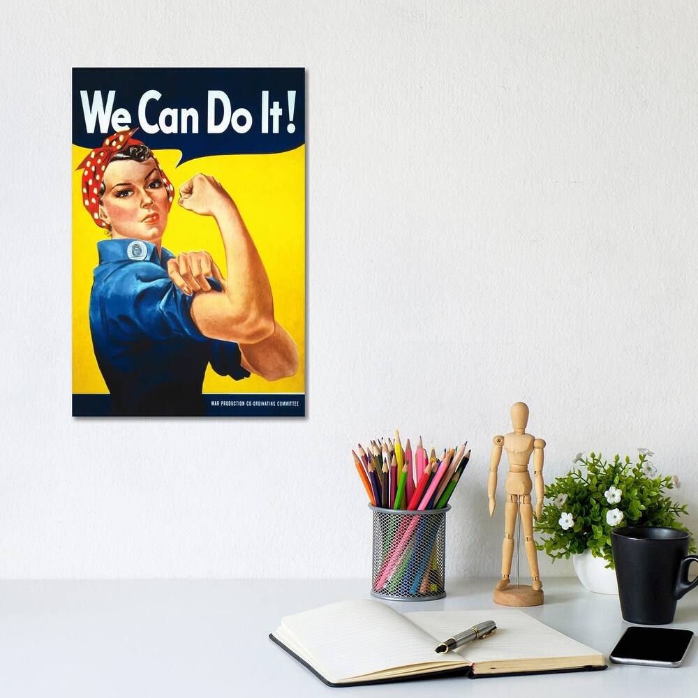 iCanvas "We Can Do It! (Rosie The Riveter) Poster" by J. Howard Miller Canvas Print