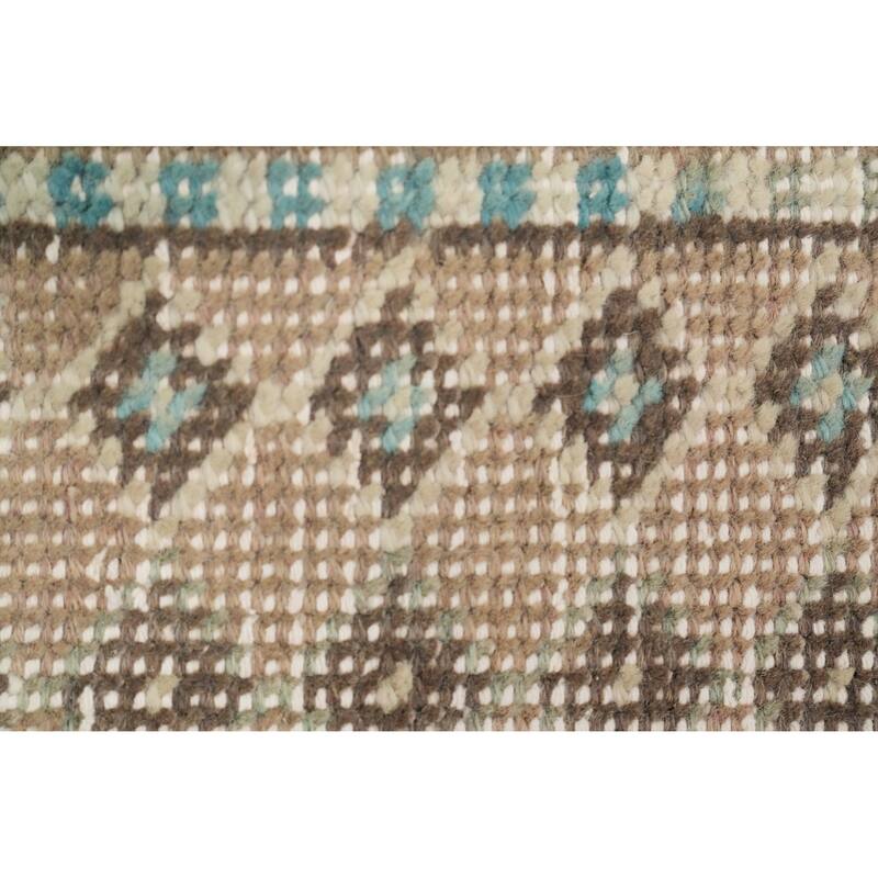 Hand Knotted Oriental 100% Wool Carpet Traditional Geometric Brown Botemir Area Rug - 4' 7'' X 3' 2''