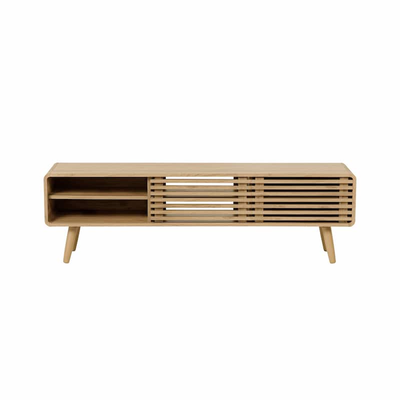NPD Furniture Wilson 58 Inch Slat Low TV Stand