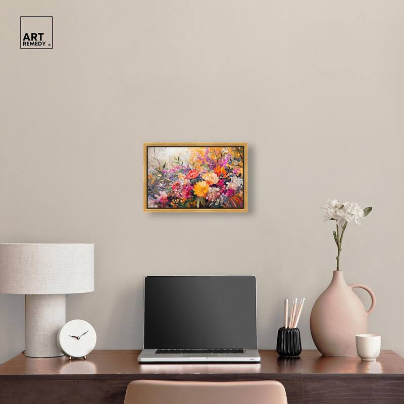 Golden Hour Garden Canvas by Art Remedy