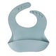 preview thumbnail 9 of 10, Apricot Silicone Baby Bib Duck Egg Blue