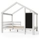 preview thumbnail 7 of 18, Full Size House Bed with Blackboard and Drawers,Two assembly options